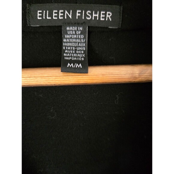 Eileen Fisher Medium Black Tencel Blend Long Belted Duster Cardigan Sweater - Picture 4 of 10